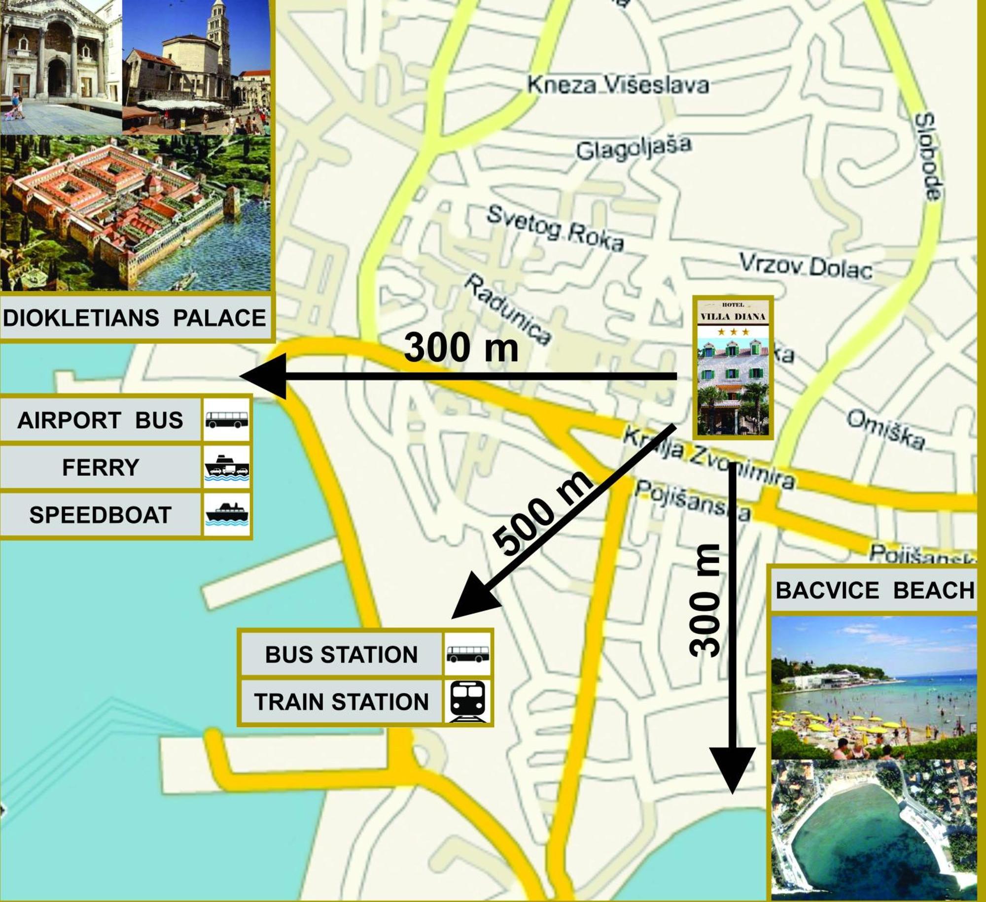 Hotel Villa Diana Split Exterior photo